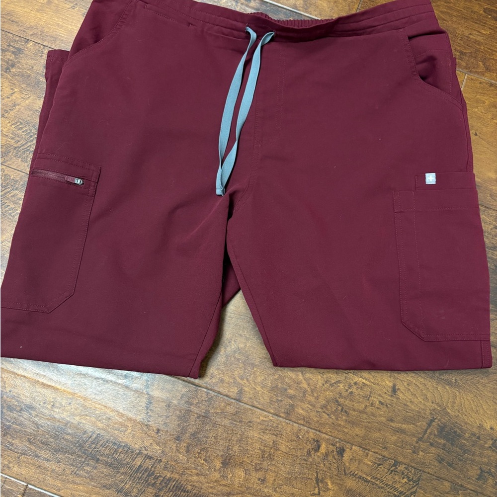 FIGS Maroon Technical Collection Scrub Pants